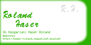 roland haser business card